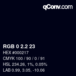 Color code: RGB 0 2.2 23 | qconv.com