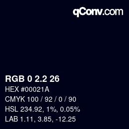 Color code: RGB 0 2.2 26 | qconv.com