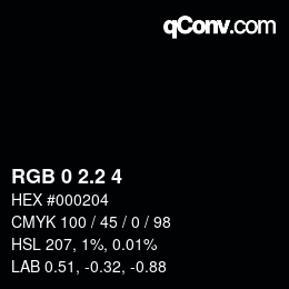 Color code: RGB 0 2.2 4 | qconv.com