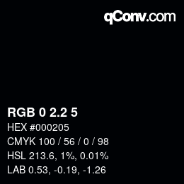 Color code: RGB 0 2.2 5 | qconv.com