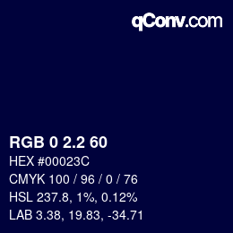 Color code: RGB 0 2.2 60 | qconv.com