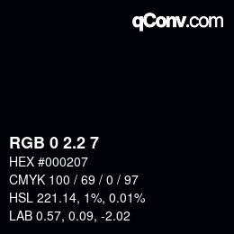 Color code: RGB 0 2.2 7 | qconv.com