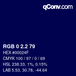 Color code: RGB 0 2.2 79 | qconv.com