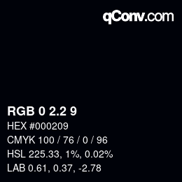Color code: RGB 0 2.2 9 | qconv.com