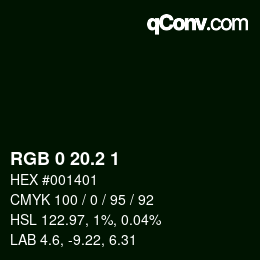 カラーコード: RGB 0 20.2 1 | qconv.com