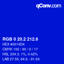 カラーコード: RGB 0 20.2 212.6 | qconv.com