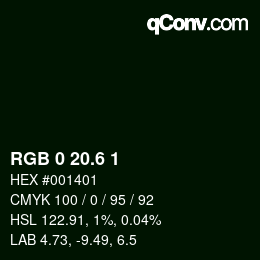 カラーコード: RGB 0 20.6 1 | qconv.com