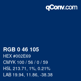 Color code: RGB 0 46 105 | qconv.com