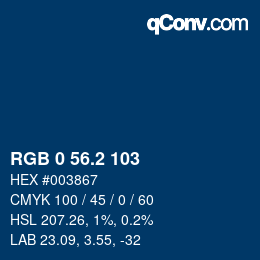 Color code: RGB 0 56.2 103 | qconv.com