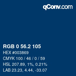 Color code: RGB 0 56.2 105 | qconv.com