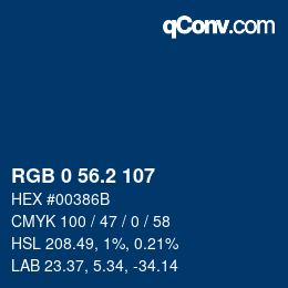 Color code: RGB 0 56.2 107 | qconv.com