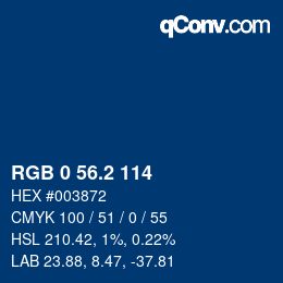 Color code: RGB 0 56.2 114 | qconv.com