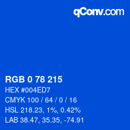 Color code: RGB 0 78 215 | qconv.com