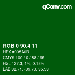 カラーコード: RGB 0 90.4 11 | qconv.com