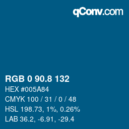 Color code: RGB 0 90.8 132 | qconv.com