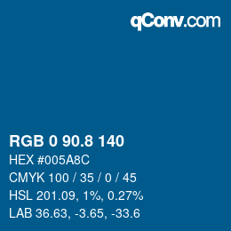 Farbcode: RGB 0 90.8 140 | qconv.com