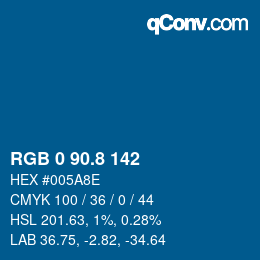 Color code: RGB 0 90.8 142 | qconv.com