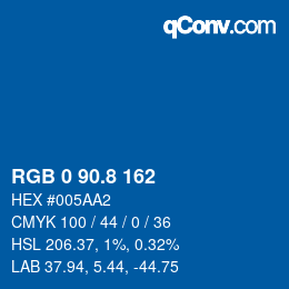 Color code: RGB 0 90.8 162 | qconv.com
