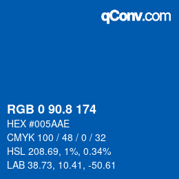 Color code: RGB 0 90.8 174 | qconv.com