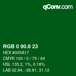 カラーコード: RGB 0 90.8 23 | qconv.com