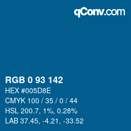 Farbcode: RGB 0 93 142 | qconv.com