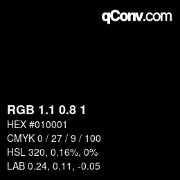 Color code: RGB 1.1 0.8 1 | qconv.com