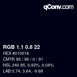 Código de color: RGB 1.1 0.8 22 | qconv.com