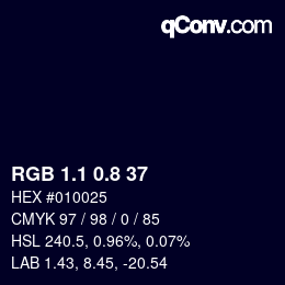 Color code: RGB 1.1 0.8 37 | qconv.com