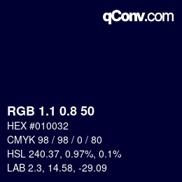 カラーコード: RGB 1.1 0.8 50 | qconv.com