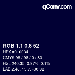 Color code: RGB 1.1 0.8 52 | qconv.com