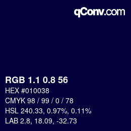 Color code: RGB 1.1 0.8 56 | qconv.com