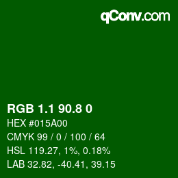カラーコード: RGB 1.1 90.8 0 | qconv.com