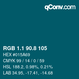 カラーコード: RGB 1.1 90.8 105 | qconv.com