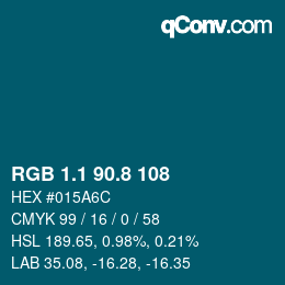 Color code: RGB 1.1 90.8 108 | qconv.com