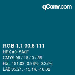 Color code: RGB 1.1 90.8 111 | qconv.com