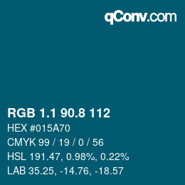 Color code: RGB 1.1 90.8 112 | qconv.com