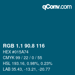 Color code: RGB 1.1 90.8 116 | qconv.com
