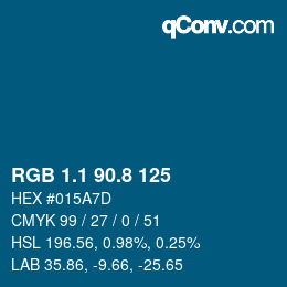 カラーコード: RGB 1.1 90.8 125 | qconv.com