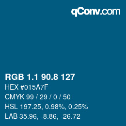 Color code: RGB 1.1 90.8 127 | qconv.com