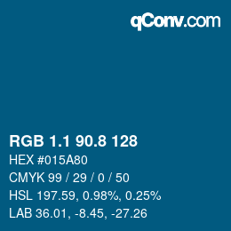 カラーコード: RGB 1.1 90.8 128 | qconv.com