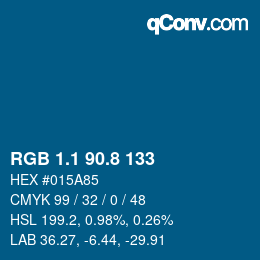 カラーコード: RGB 1.1 90.8 133 | qconv.com