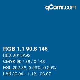 Color code: RGB 1.1 90.8 146 | qconv.com