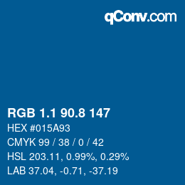 Color code: RGB 1.1 90.8 147 | qconv.com