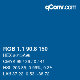 Color code: RGB 1.1 90.8 150 | qconv.com