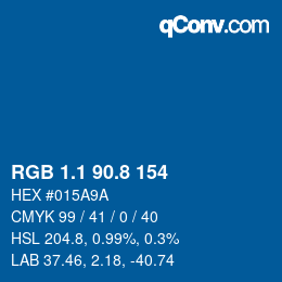 Farbcode: RGB 1.1 90.8 154 | qconv.com