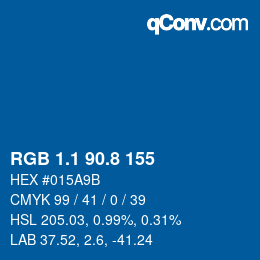 Color code: RGB 1.1 90.8 155 | qconv.com