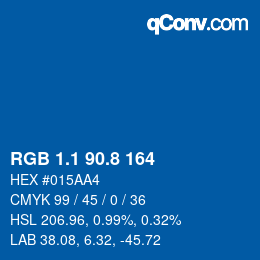 Color code: RGB 1.1 90.8 164 | qconv.com