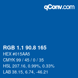 Color code: RGB 1.1 90.8 165 | qconv.com