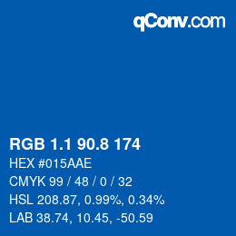 Código de color: RGB 1.1 90.8 174 | qconv.com