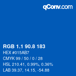 Color code: RGB 1.1 90.8 183 | qconv.com